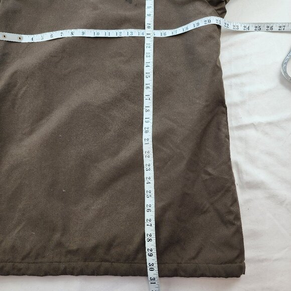 Burton Snowboard Sherpa Lining Brown Canvas Long Coat (M) - Picture 10 of 14